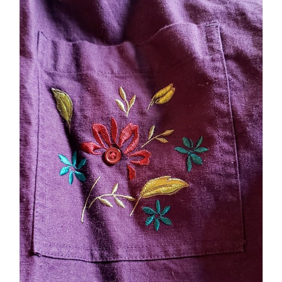 Women's Plus - Preowned Long Sleeve Purple Embroidered Top -CJ Banks - Size 3X - Picture 2 of 9